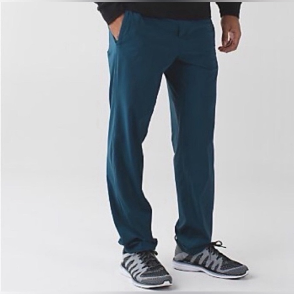 Lululemon Cutback Pull On Track Pants Alberta Lake‎ Teal Blue Green size Medium